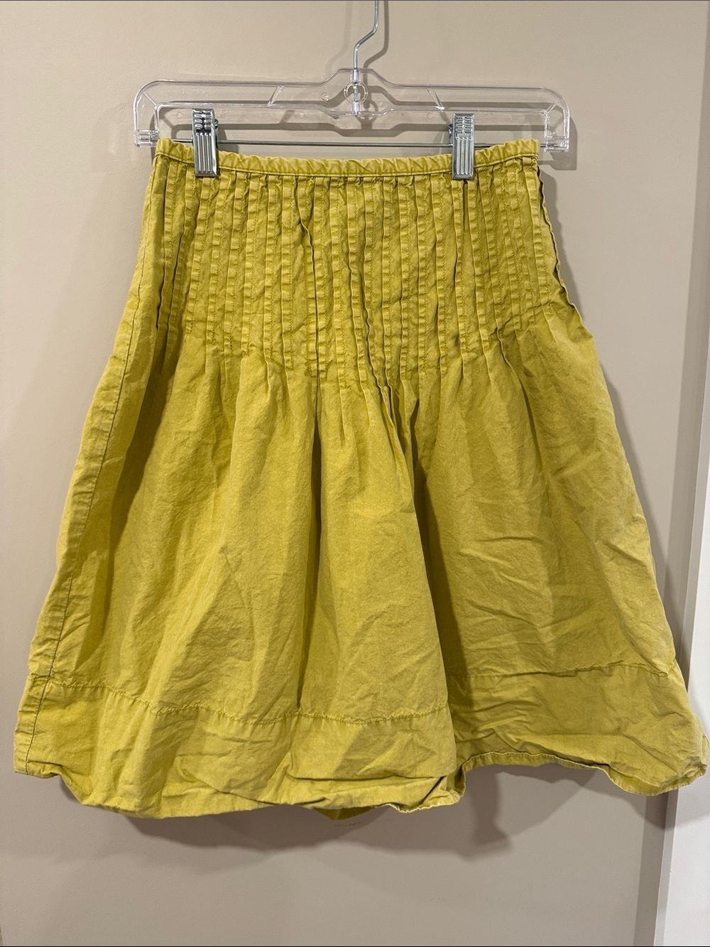 Free People Sunshine Gathered Skater Skirt - Yellow